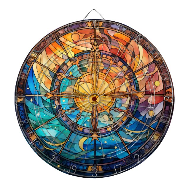 Celestial Stained Glass Dartboard (Front)
