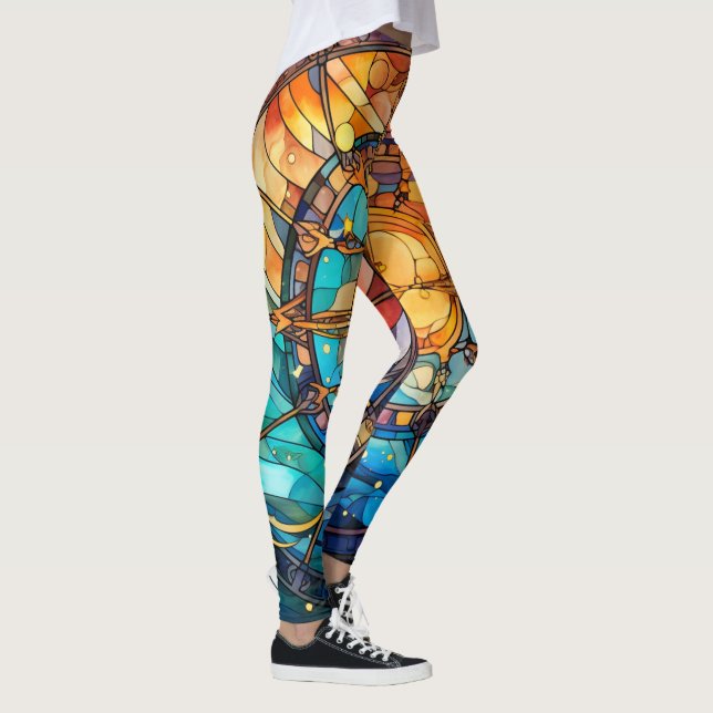 Celestial Stained Glass Leggings (Right)