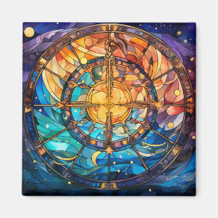 Celestial Stained Glass Magnet