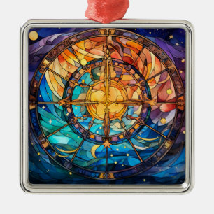 Celestial Stained Glass Ornament
