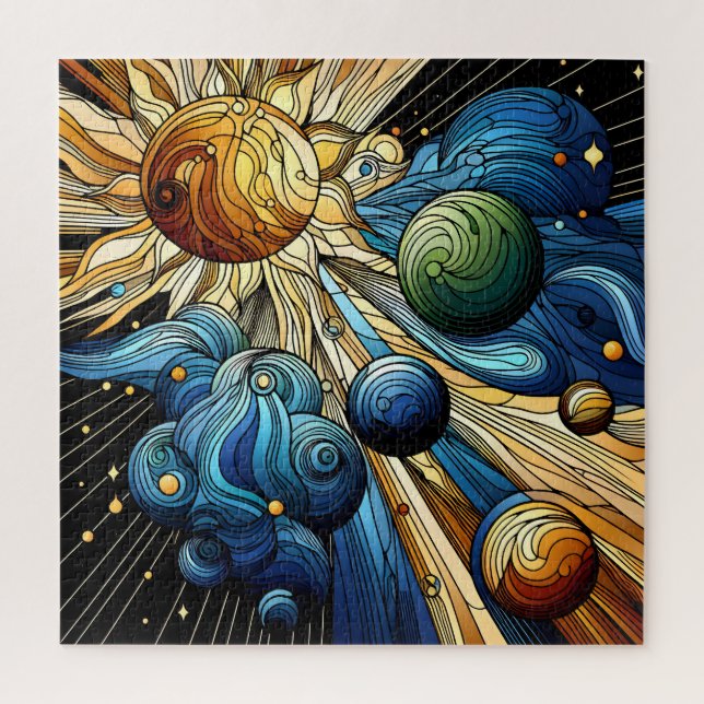 Celestial Stained Glass Puzzle (Vertical)