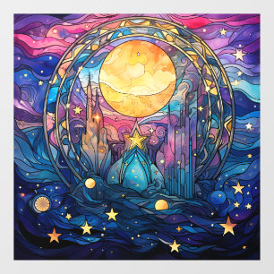 Celestial Stained Glass Window Cling