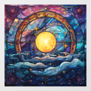 Celestial Stained Glass Window Cling