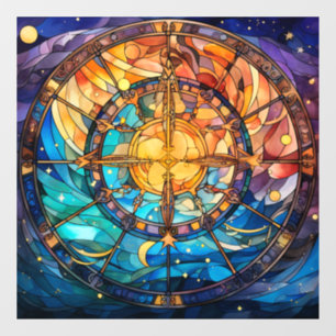 Celestial Stained Glass Window Cling