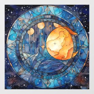 Celestial Stained Glass Window Cling