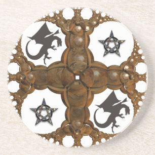 Celestial Star and dragon Sandstone Coaster