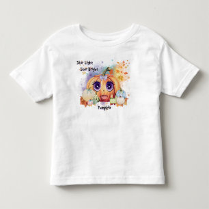 Celestial Star Light Star Bright Pumpkin Girl's Toddler T-Shirt