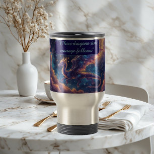 Celestial Starborne Dragon Cosmic Wings Ethereal  Travel Mug
