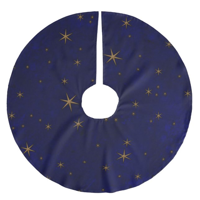 Celestial Starry Night Brushed Polyester Tree Skirt (Front)