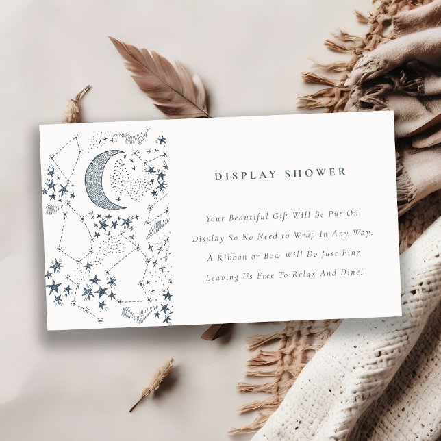 Celestial Starry Night Display Shower Baby Shower Enclosure Card (Creator Uploaded)