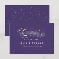 Celestial Starry Night Moon Mystical Save the Date