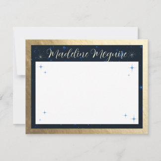 Celestial Starry Night Personalized Thank You Card