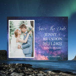 Celestial Starry Night Sky Galaxy Photo Romantic Save The Date<br><div class="desc">Galaxy,  Universe,  starry night,  constellation,  navy blue,  romantic,  Photo,  save the date invitations. Please personalise it with your details.</div>