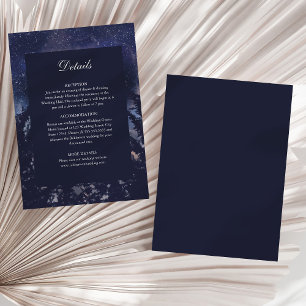 Celestial Starry Night Wedding Details Card