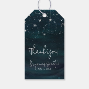 Celestial Starry Sky Swirls & Stars Party Favour Gift Tags