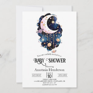 Celestial Starry Stars Baby Shower Invitation