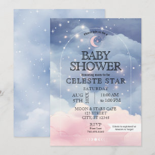 Celestial Stars Baby Shower Invitation