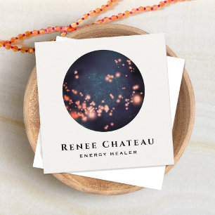 Celestial Stars Cosmic Energy Healer Square Business Card