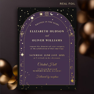 Celestial Stars Moon Gold Boho Arch Wedding