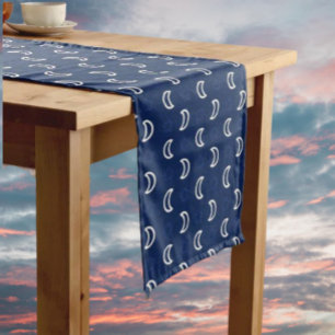 Celestial Stars & Moon Table Runner – Navy Blue