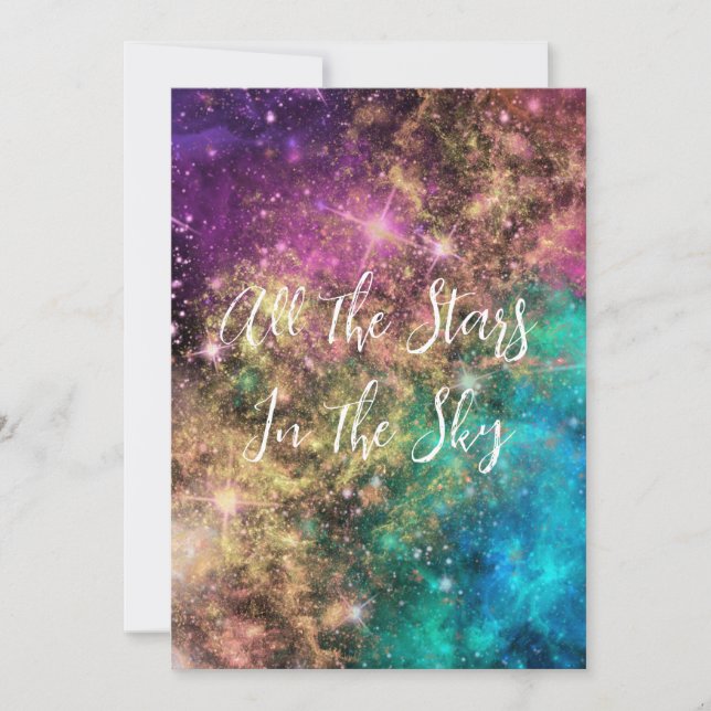 Celestial Stars Personalised Valentine's Day Card (Front)