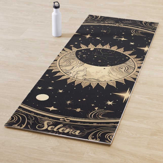 Celestial Stars Sun Moon Yoga Mat (In Situ)