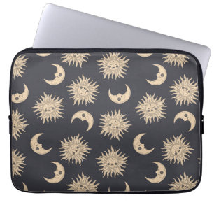 Celestial Sun and Moon Laptop Sleeve