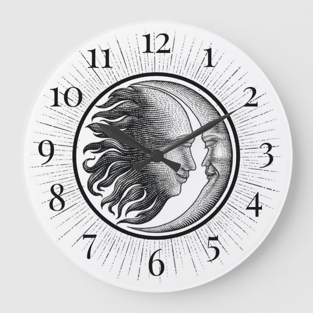 Celestial Sun and Moon Large Clock (Front)