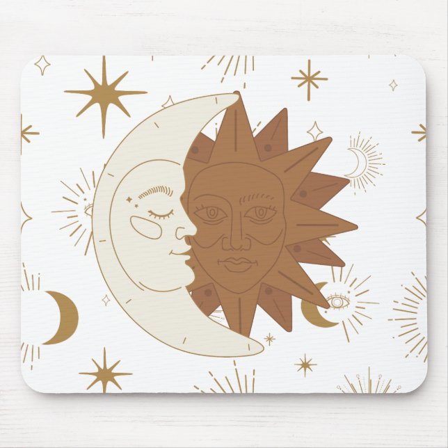 Celestial Sun and Moon Mouse Mat (Front)