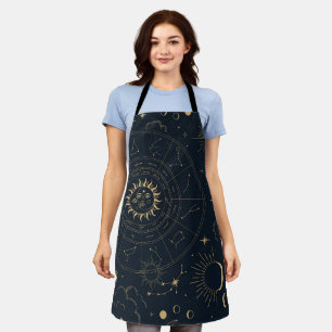 Celestial Sun and Moon Mystical Apron