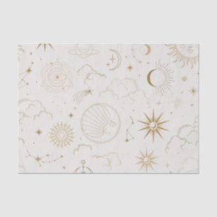 Celestial Sun and Moon Mystical Elements  Tissue P Paper