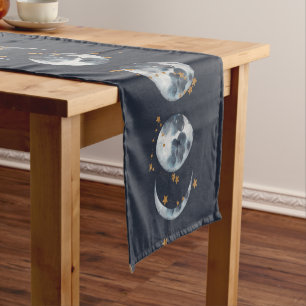 Celestial Sun and Moon Pattern Short Table Runner