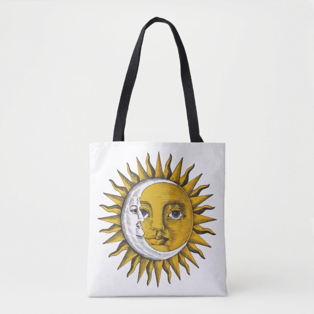 Celestial Sun and Moon Picture Ledge Tote Bag (Front)