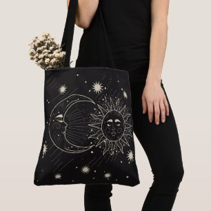 Celestial Sun and Moon Tote Bag
