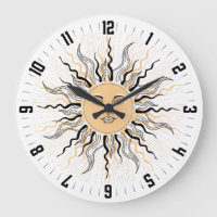 Celestial Sun Black & Yellow Vintage Sun Burst