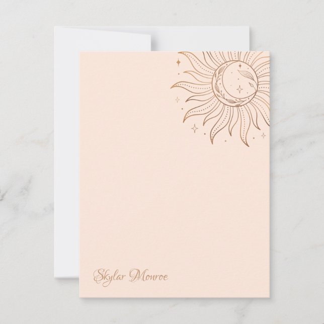Celestial Sun Blush Card (Front)