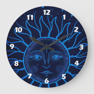 Celestial Sun clock with numbers