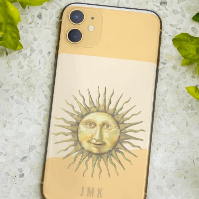 Celestial Sun Face Colorblock Monogram   Case-Mate iPhone Case (Creator Uploaded)