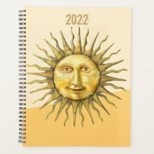 Celestial Sun Face Colorblock Planner