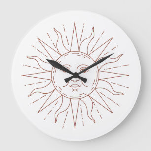 Celestial Sun Face Wall Clock
