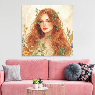 Celestial Sun Goddess Boho Wall Art   Radiant