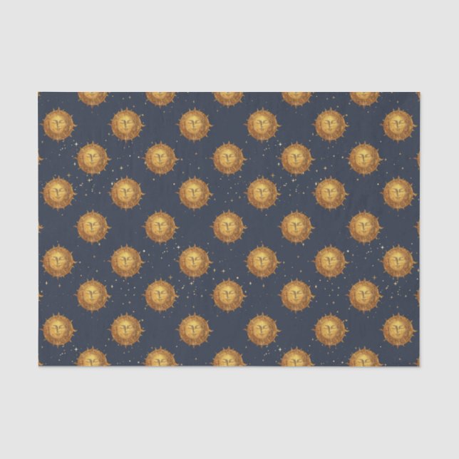 Celestial Sun Gold Pattern (1) Tissue Paper (Front)