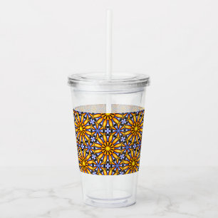 Celestial Sun Mandala Acrylic Tumbler
