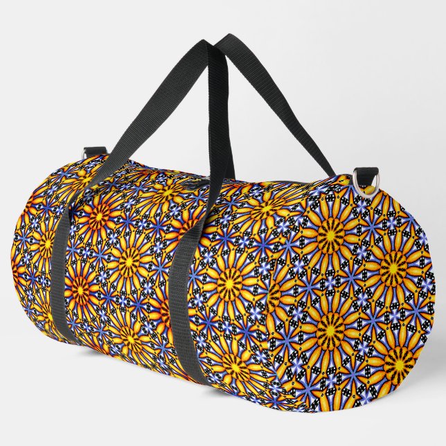 Celestial Sun Mandala  Duffle Bag (Left Corner)