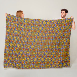 Celestial Sun Mandala  Fleece Blanket