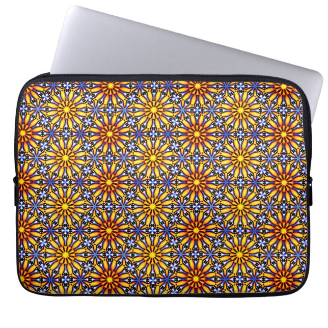 Celestial Sun Mandala Laptop Sleeve (Front)