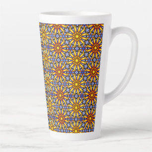 Celestial Sun Mandala Stone Coaster Latte Mug