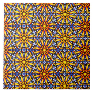Celestial Sun Mandala Tile