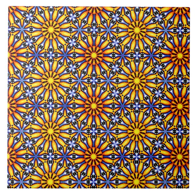 Celestial Sun Mandala  Tile (Front)