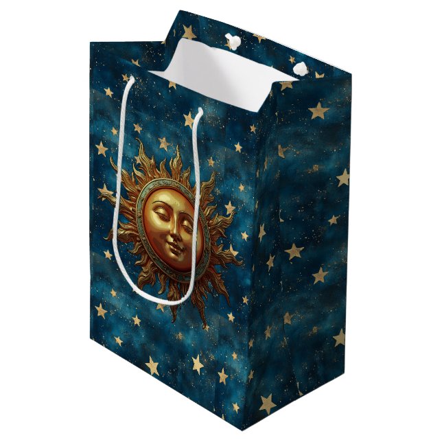 Celestial Sun  Medium Gift Bag (Front Angled)